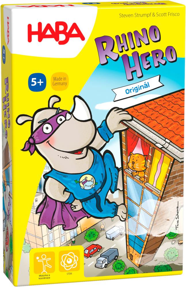 Haba Spoločenská hra pre deti Rhino Hero SK CZ verzia 