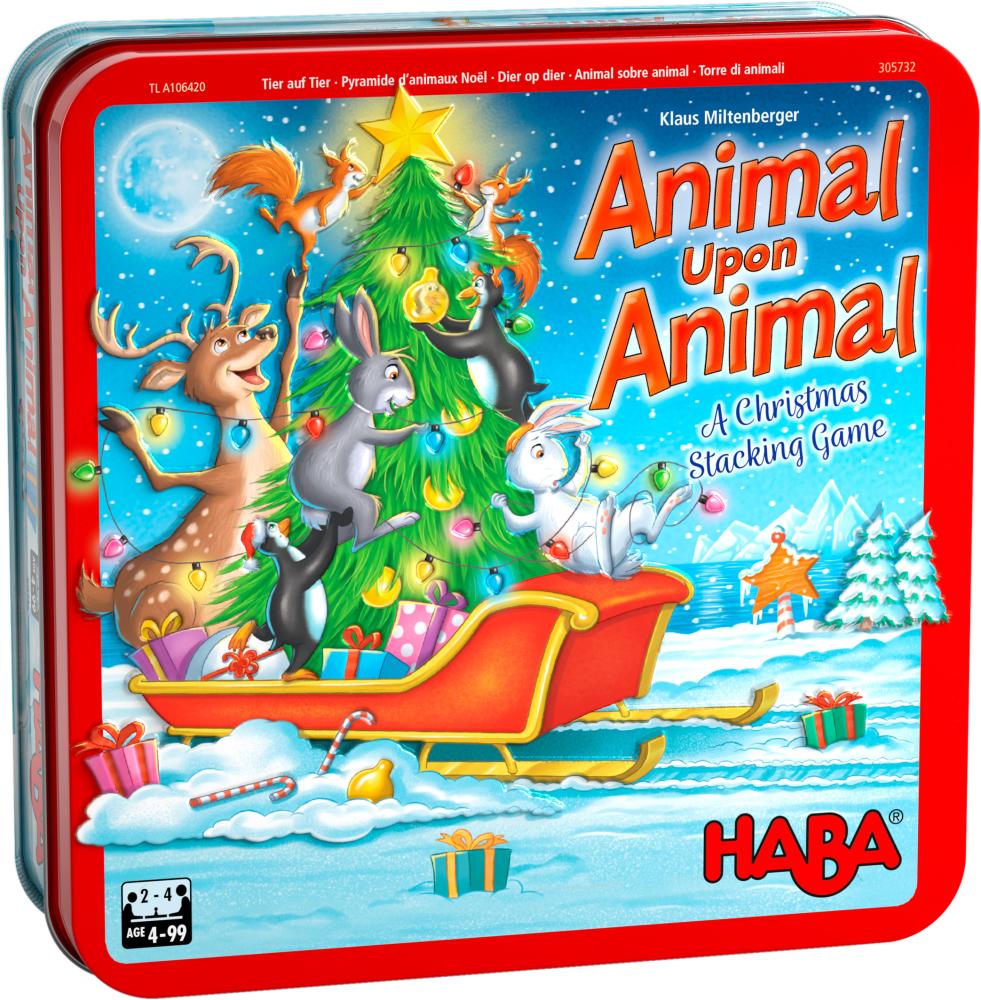 Haba Spoločenská hra pre deti na rozvoj motoriky Zviera na zviera Vianoce