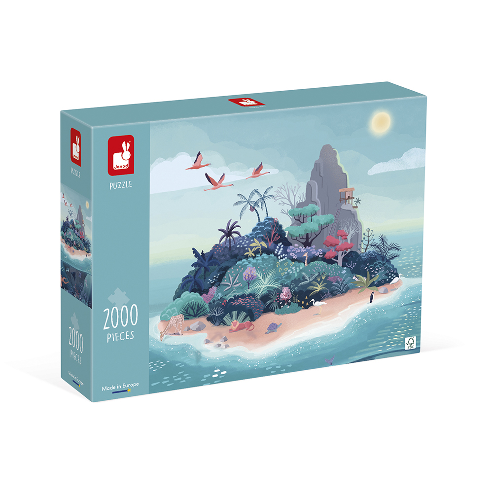 Janod Art puzzle Tajomný ostrov 2000 ks