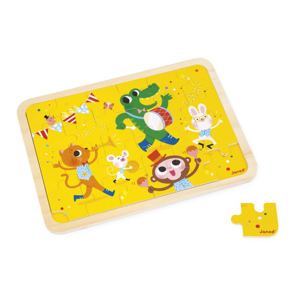 Janod Dreven puzzle s predlohou a hadanie rozdielov Prty