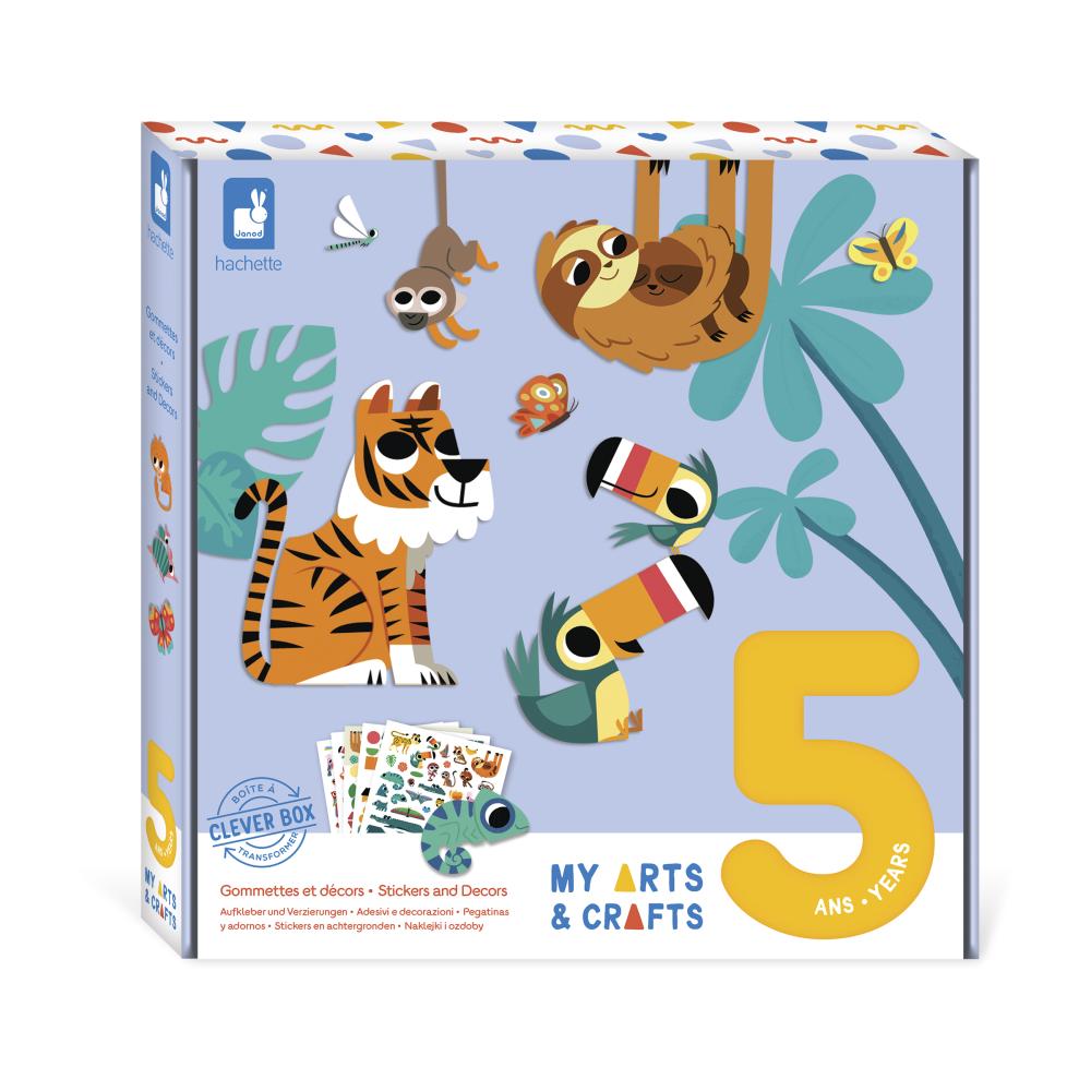 Janod Atelier Maxi Kreatvna sada My arts&crafts Nalepovanie Zvieratk od 5 rokov