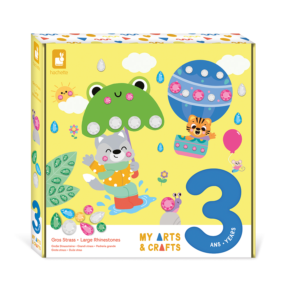 Janod Atelier Maxi Kreatvna sada My arts&craft trasov kamienky nalepovanie Zvieratk 3+