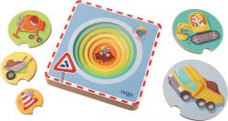 Haba Dreven vkladacie viacvrstvov puzzle Stavebn stroje