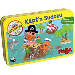 Haba Mini hra pre deti Kapitán Sudoku magnetická v kovovej krabici 