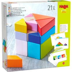 Haba Dreven stavebnica 3D Kocka s predlohami