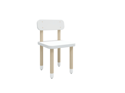 821005940 Flexa Drevená stolička s operadlom pre deti biela Dots 1