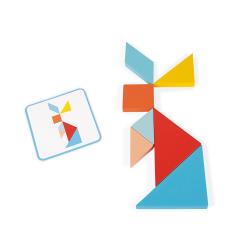 Janod Montessori Dreven hraka Origami Tangram s predlohami 5