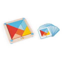 Janod Montessori Dreven hraka Origami Tangram s predlohami 
