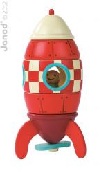 J05207_Dreven magnetick skladaka Raketa Kit Magnet Janod 16 cm od 2 rokov 9 dielov_3