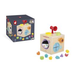 Janod Sensory Dreven didaktick kocka MultiActivity 2