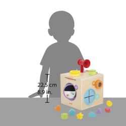 Janod Sensory Dreven didaktick kocka MultiActivity 17
