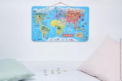 J05500_Magnetick mapa sveta Janod na zavesenie franczska verzia od 5 rokov puzzle 11