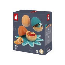 Janod Drevená hračka Dinosaurie vajíčka s prekvapením Dino 3 ks 8