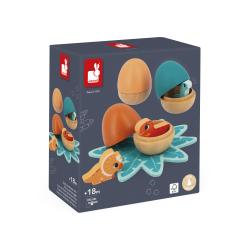 Janod Drevená hračka Dinosaurie vajíčka s prekvapením Dino 3 ks 9