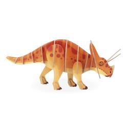 Janod Drevené 3D puzzle Dinosaurus Triceratops Dino 32 ks 3
