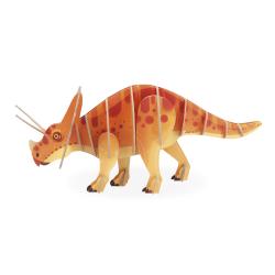 Janod Drevené 3D puzzle Dinosaurus Triceratops Dino 32 ks 5