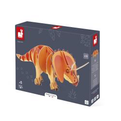Janod Drevené 3D puzzle Dinosaurus Triceratops Dino 32 ks 7