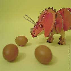 Janod Dreven 3D puzzle Dinosaurus Triceratops Dino 32 ks 11