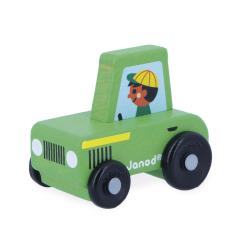 Janod Cross roads Dreven auto na tlaenie Traktor zelen 3