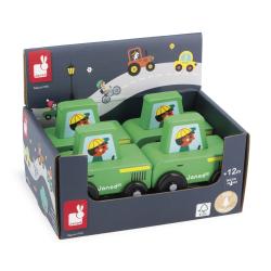 Janod Cross roads Dreven auto na tlaenie Traktor zelen 6