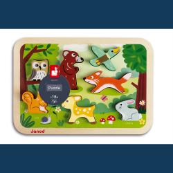 J07023_Drevené vkladacie puzzle pre najmenších Lesné zvieratá Chunky Janod od 1 roka 4