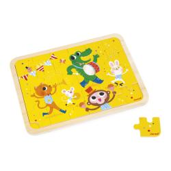 Janod Dreven puzzle s predlohou a hadanie rozdielov Prty