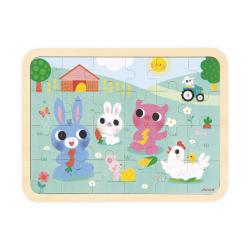 Janod Dreven puzzle s predlohou a hadanie rozdielov Farma 3