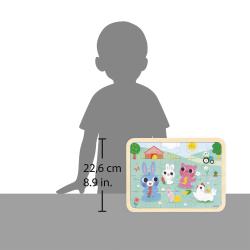 Janod Dreven puzzle s predlohou a hadanie rozdielov Farma 6
