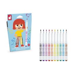 Janod Colorino Detsk fixky 12 farieb s mkkm hrotom od 3 rokov