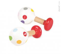Janod Dreven hudobn nstroj rumbagule pre deti Confetti Maracas