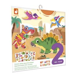 Janod Atelier Maxi Kreatvna sada My arts&crafts Prelepovaten samolepky Dinosaury od 2r.