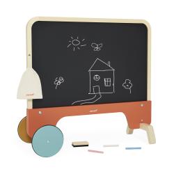Janod Dreven magnetick tabua na kolieskach obojstrann