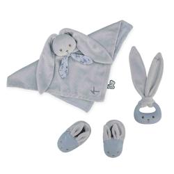 Kaloo Lapinoo Darčeková sada pre bábätko s hrkálkou hryzátkom a capačkami modrá 11 Kaloo Lapinoo Darčeková sada pre bábätko s hrkálkou hryzátkom a capačkami modrá 11