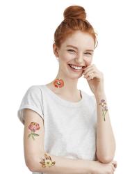 TATTonMe Metalické tetovačky pre ženy Kytice sada Gold 5